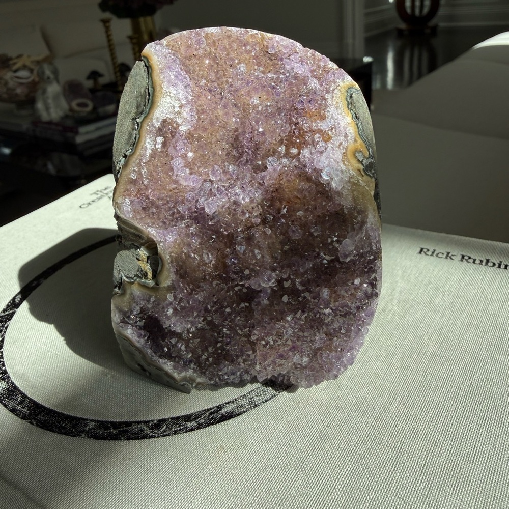 Amethyst Cut Base Crystal Decor - Picture 3 of 8